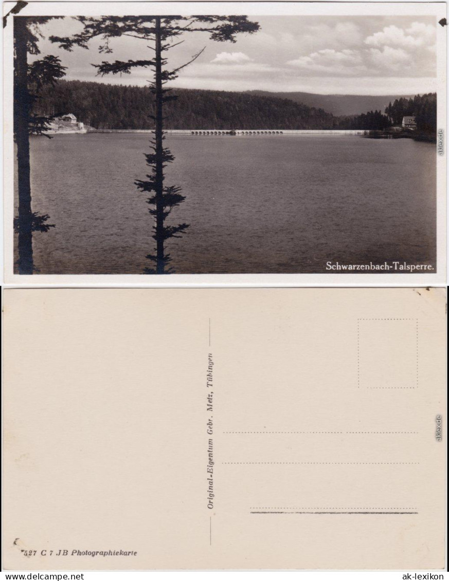 Forbach (Baden) Blick über Den Stausee Foto Ansichtskarte 1940 - Forbach