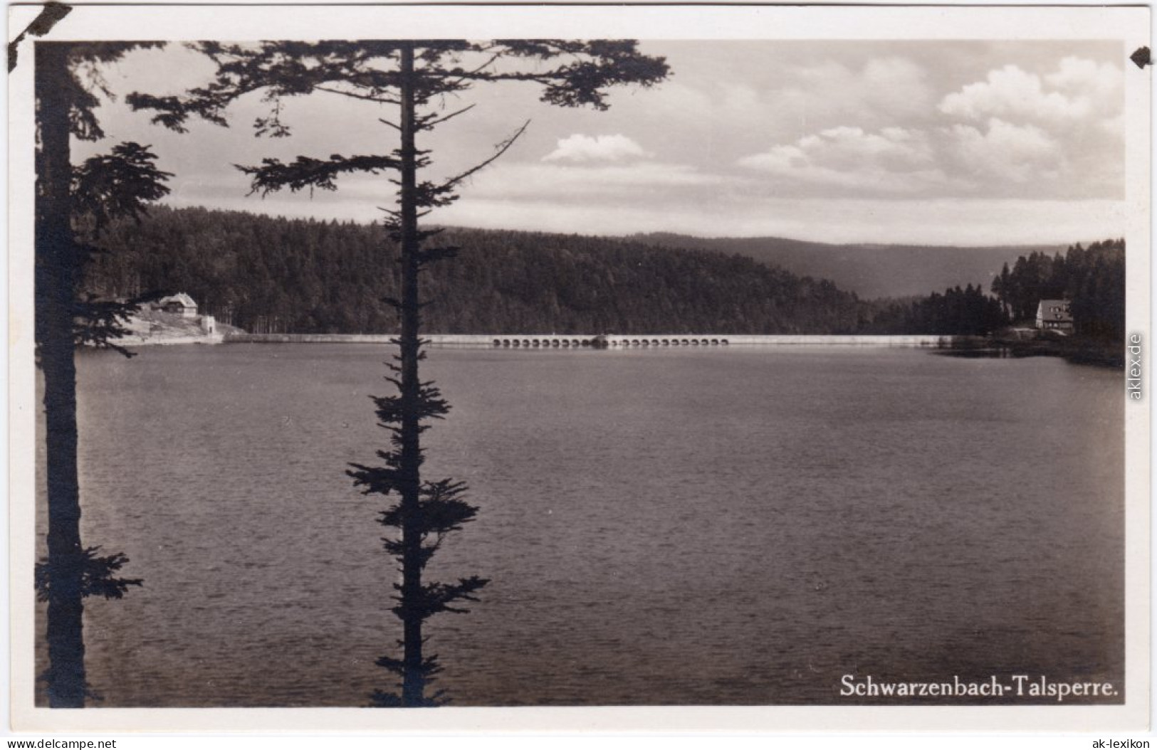 Forbach (Baden) Blick über Den Stausee Foto Ansichtskarte 1940 - Forbach