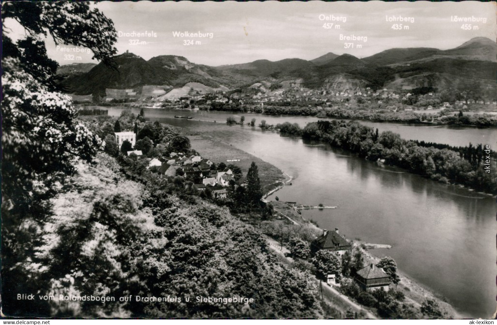 Ansichtskarte Königswinter Rhein (Fluss), Drachenfels, Siebengebirge 1962 - Koenigswinter