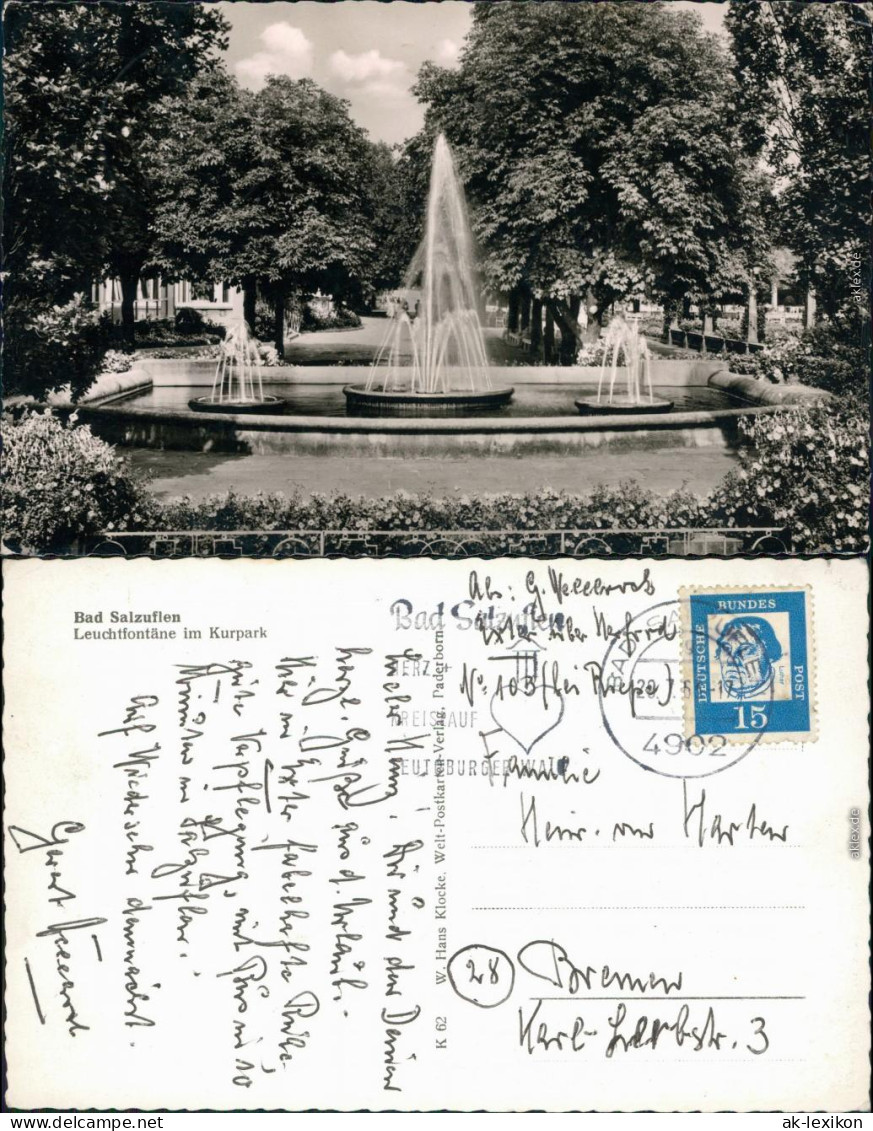 Ansichtskarte Bad Salzuflen Kurpark 1964 - Bad Salzuflen