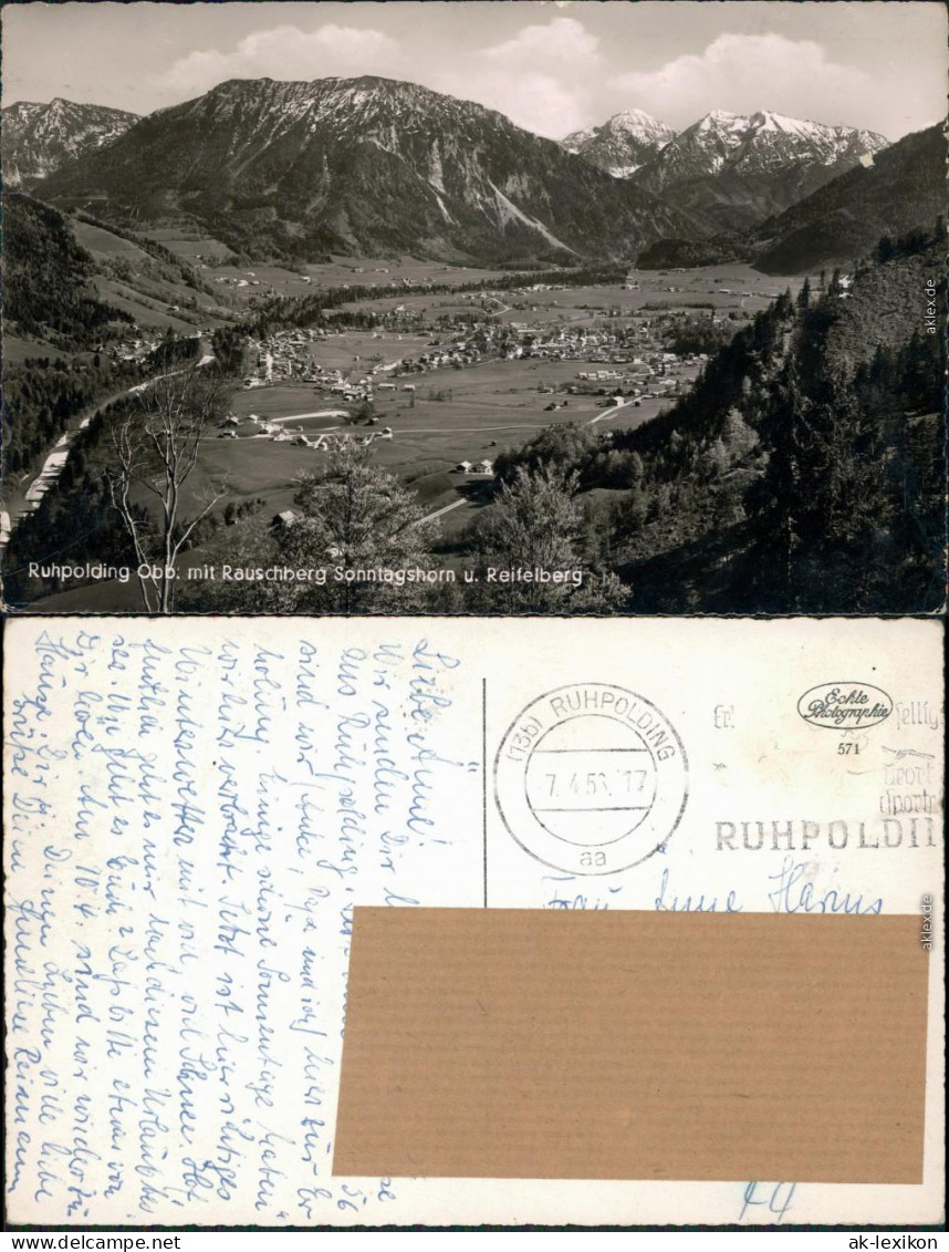 Ruhpolding Panorama-Ansicht Mit Rauschberg Sonntagshorn Und Reifelberg 1953  - Ruhpolding