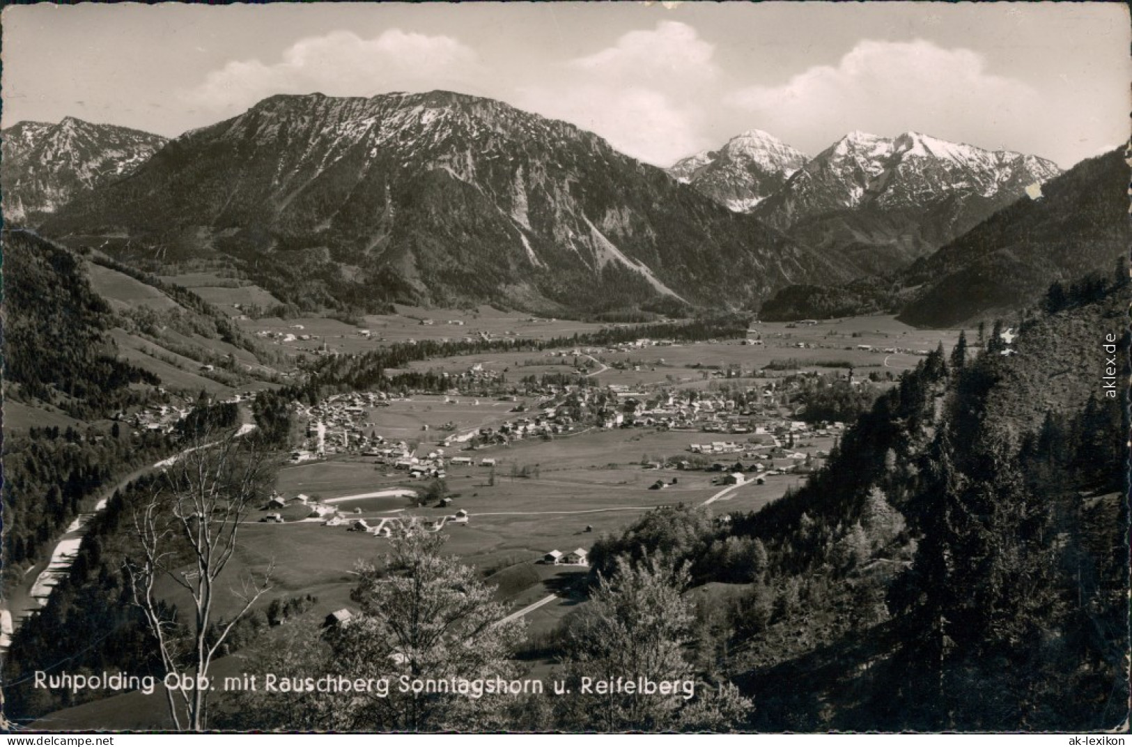 Ruhpolding Panorama-Ansicht Mit Rauschberg Sonntagshorn Und Reifelberg 1953  - Ruhpolding