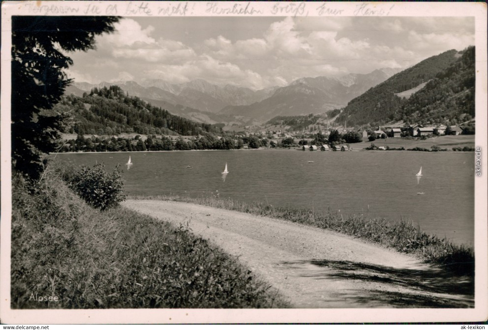 Ansichtskarte Immenstadt (Allgäu) Bühl, Alpsee 1953 - Immenstadt