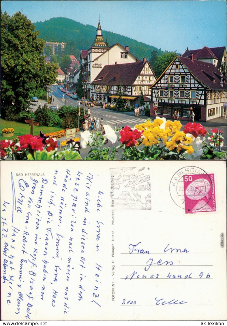 Ansichtskarte Bad Herrenalb Blick In Den Ort 1980 - Bad Herrenalb