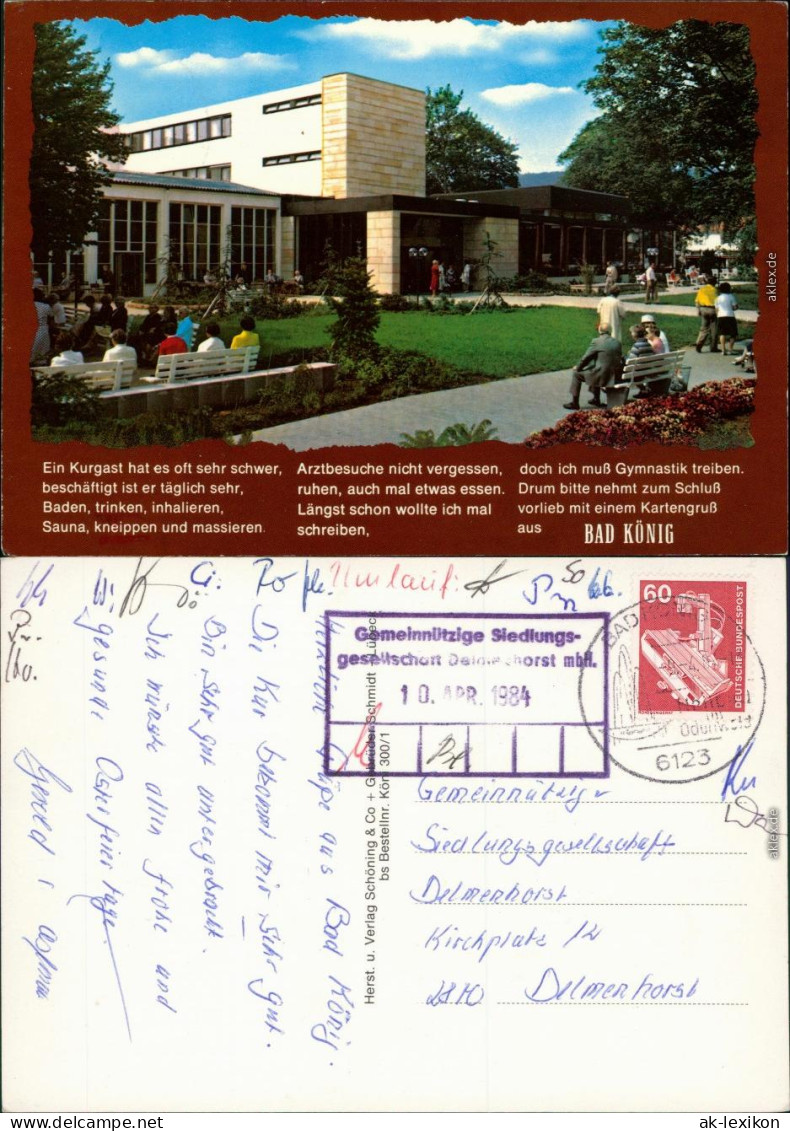 Ansichtskarte Bad König Kurhaus Mit Gästen 1984 - Bad Koenig