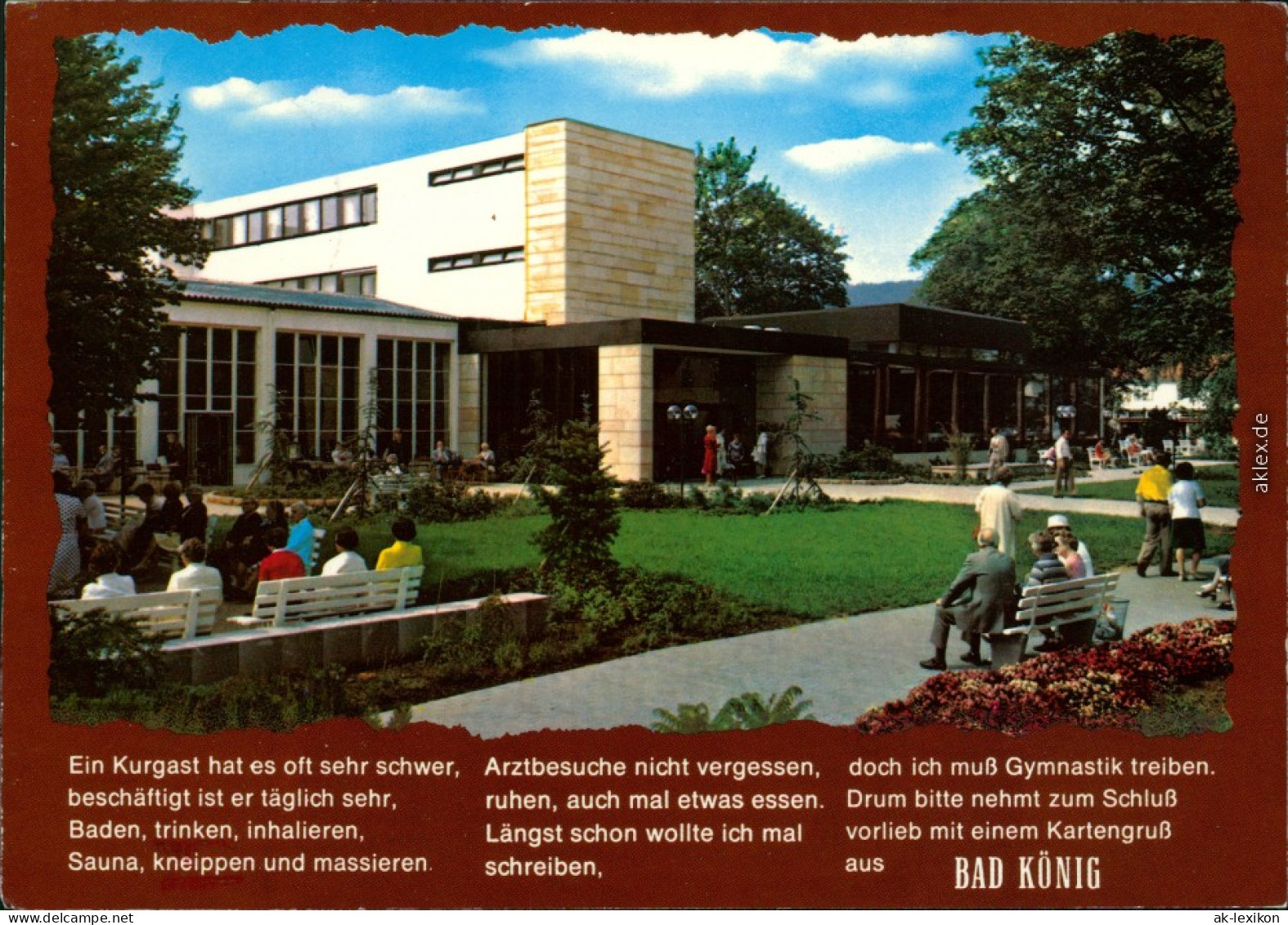Ansichtskarte Bad König Kurhaus Mit Gästen 1984 - Bad Koenig