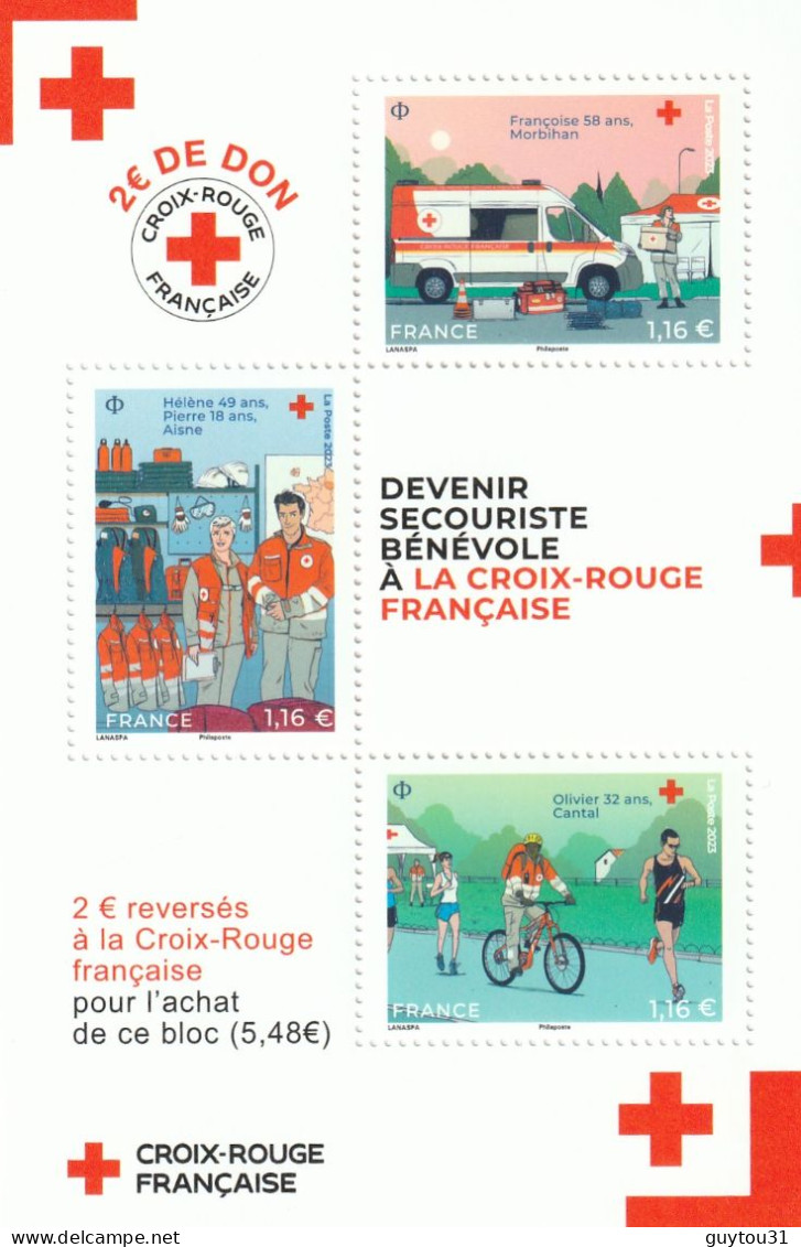 France 2023 : Feuillet** F5720 Croix-Rouge - Ungebraucht