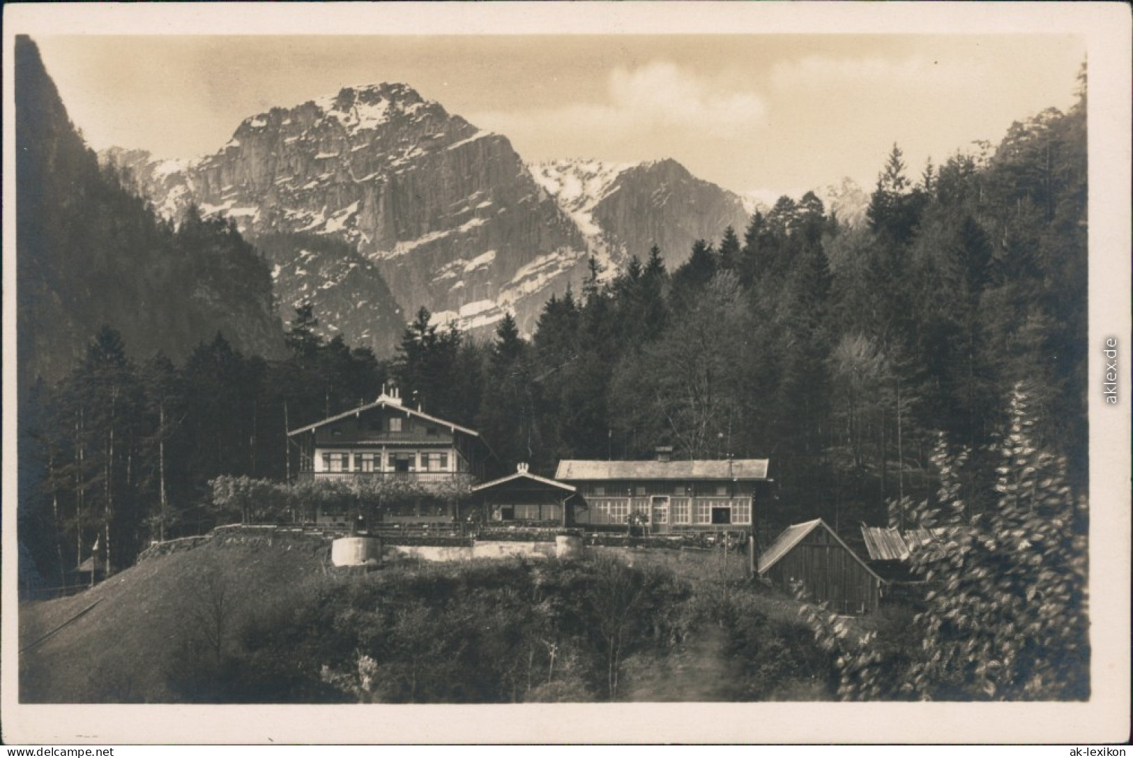 Ansichtskarte Bad Reichenhall Alpengaststätte Zum Schroffen 1930 - Bad Reichenhall