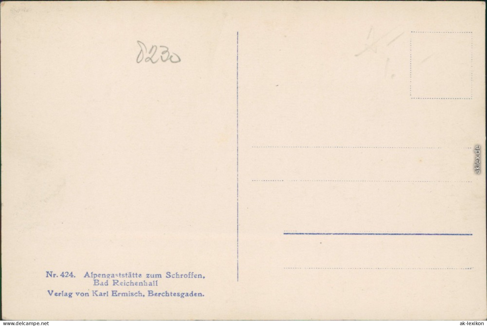 Ansichtskarte Bad Reichenhall Alpengaststätte Zum Schroffen 1930 - Bad Reichenhall