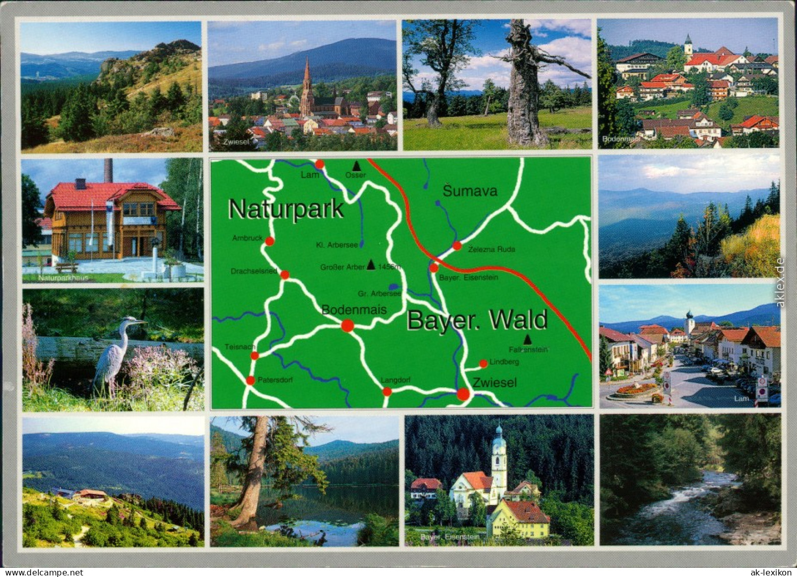 Zwiesel Naturpark-Bayerischer-Wald Mit Karte Und Vielen Kleinen Bildern 1988 - Zwiesel