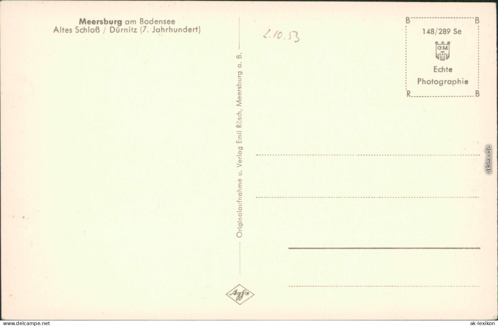 Ansichtskarte Meersburg Altes Schloß / Burg Meersburg 1953 - Meersburg