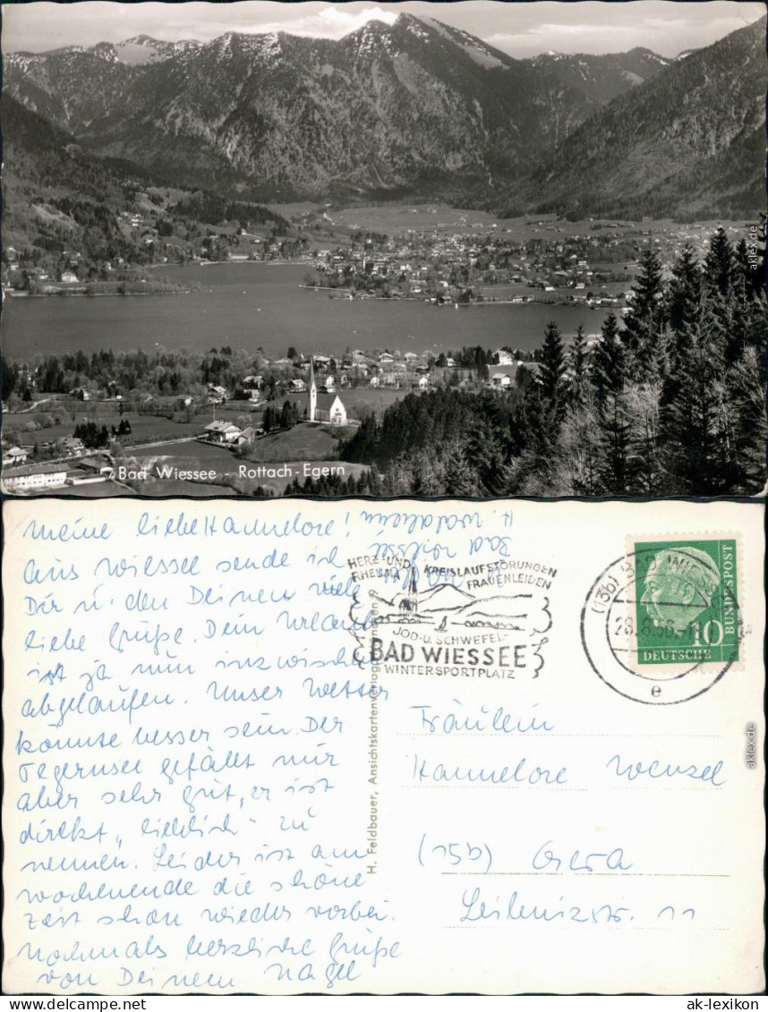 Ansichtskarte Egern-Rottach-Egern Panorama-Ansichten 1956 - Bad Wiessee