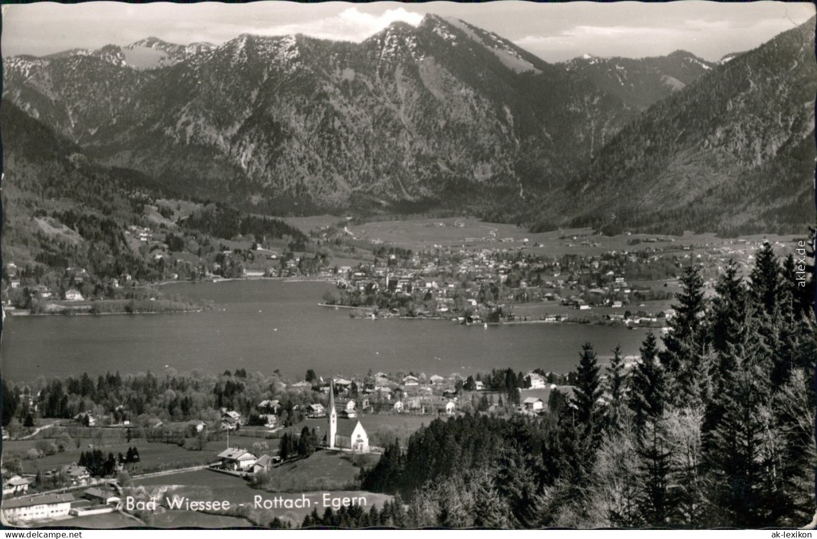 Ansichtskarte Egern-Rottach-Egern Panorama-Ansichten 1956 - Bad Wiessee