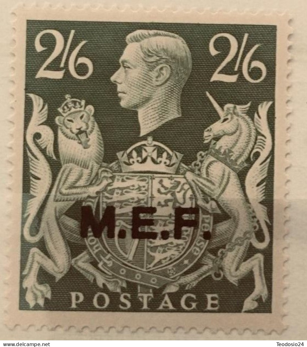 1943-47 OCCUPAZIONE BRITANNICA MEF 2/6 S  ** - Occ. Britanique MEF