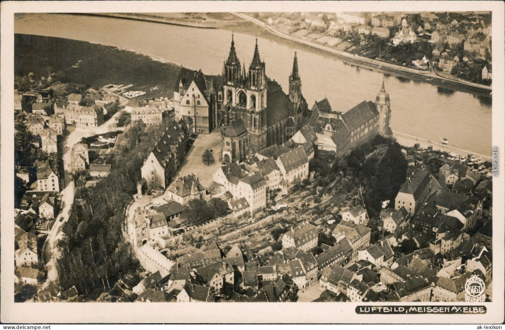 Meißen Luftbild 1930 Walter Hahn:5651 Foto Ansichtskarte - Meissen