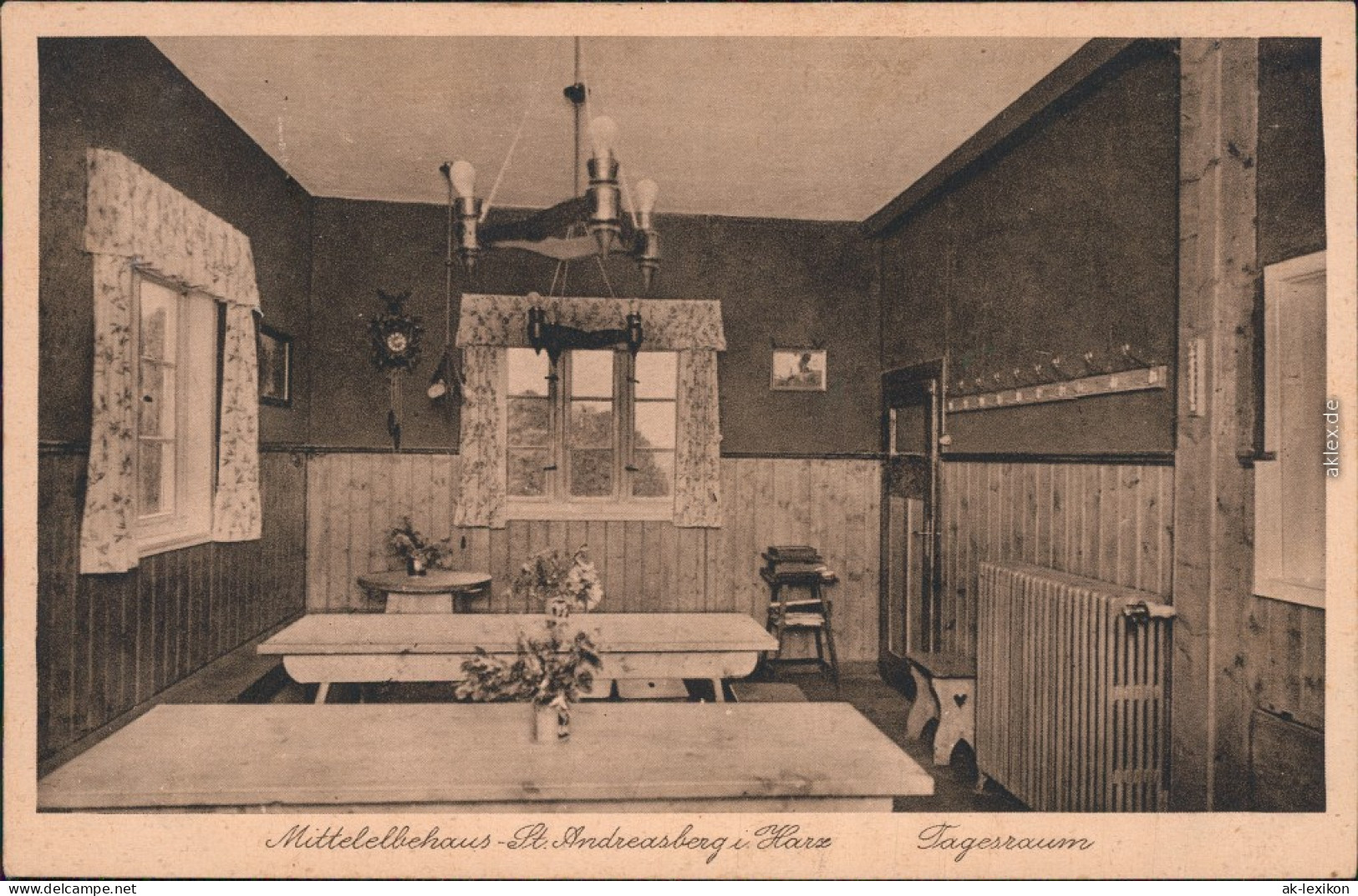 Sankt Andreasberg Braunlage Innenansicht - Mittelelbehaus  - Tagesraum 1928 - St. Andreasberg