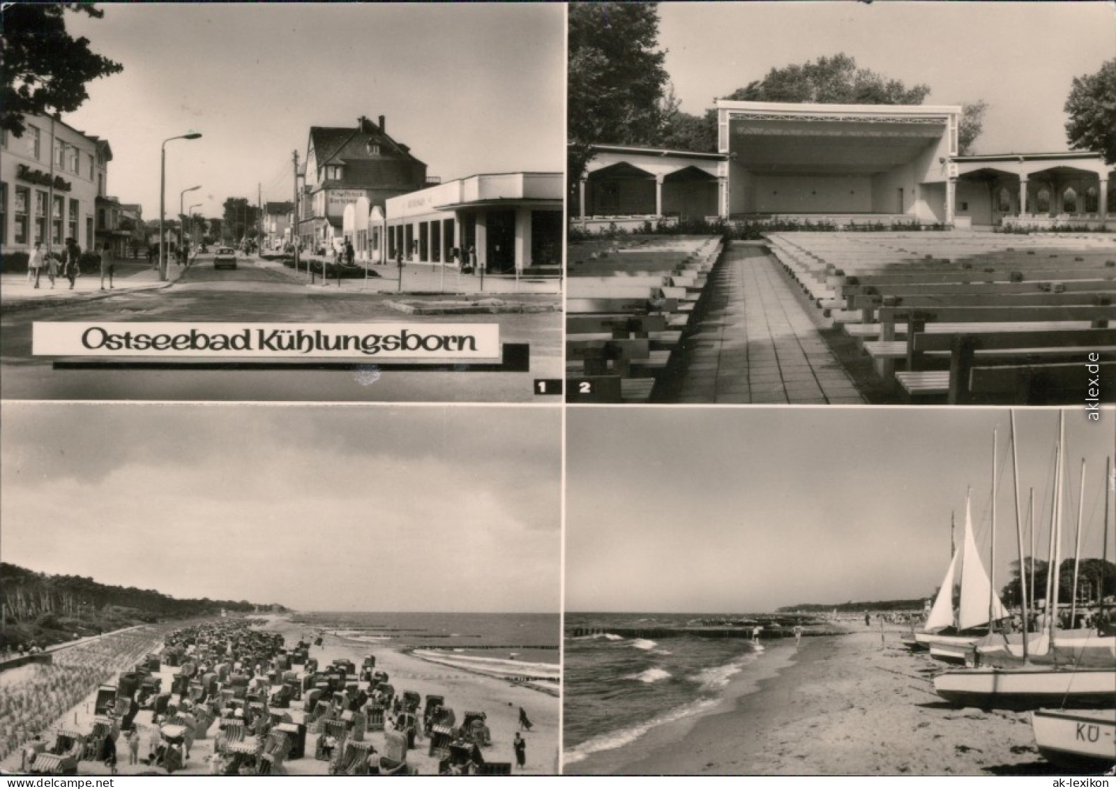 Kühlungsborn Maxim-Gorki-Straße, Konzertgarten West, Strand Mit   1969 - Kuehlungsborn