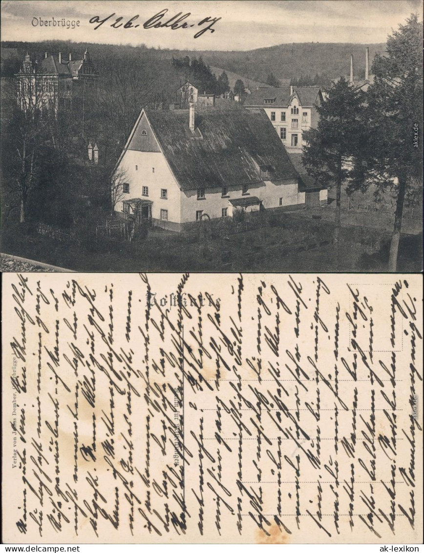 Oberbrügge Halver Partie In Der Stadt  Ansichtskarte  1907 - Halver