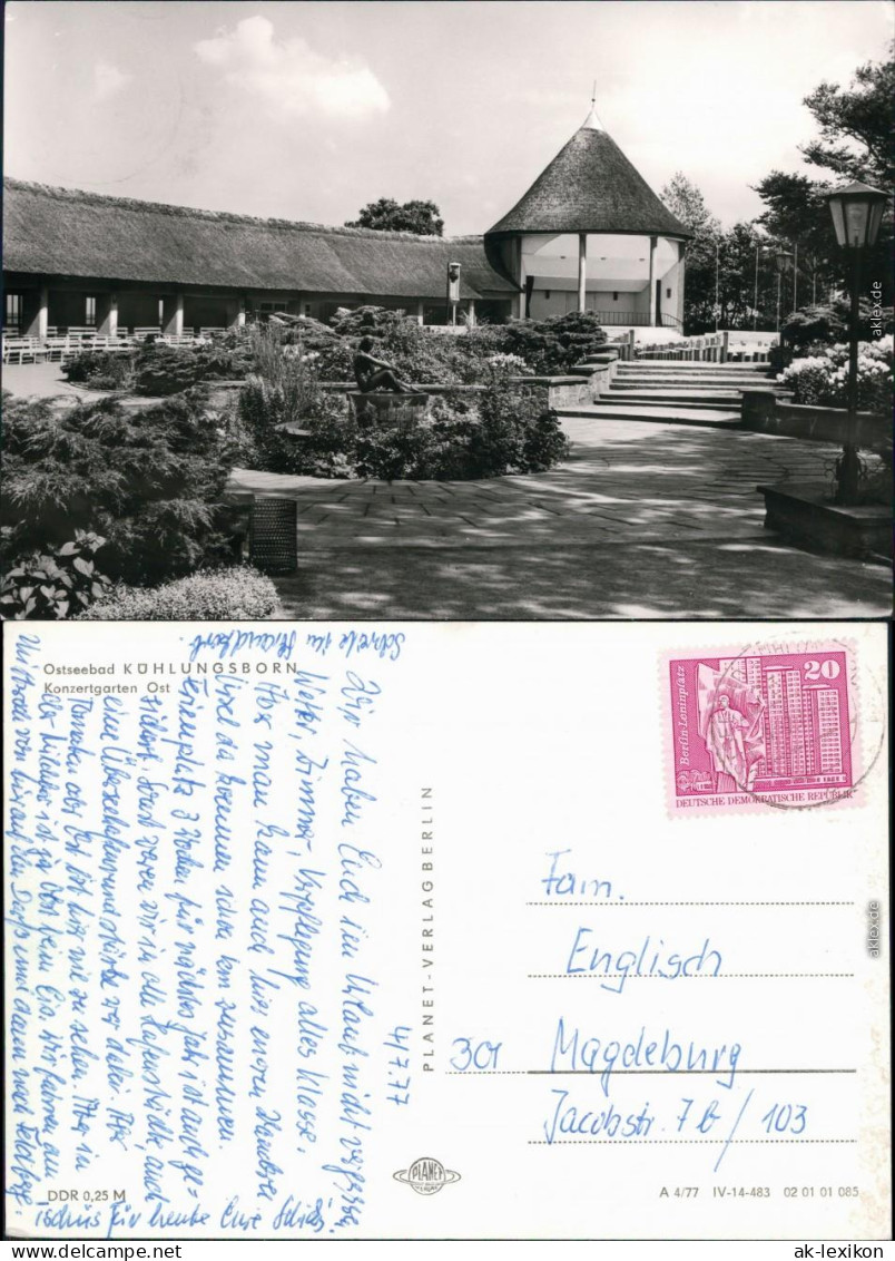 Ansichtskarte Kühlungsborn Konzertgarten 1977 - Kuehlungsborn