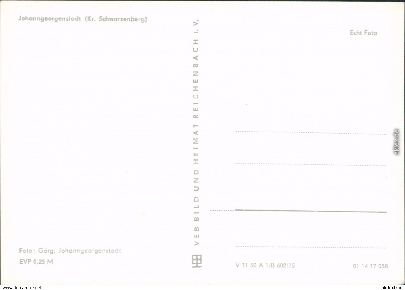 Johanngeorgenstadt Schaubergwerk "Glöckl" 1975 - Johanngeorgenstadt