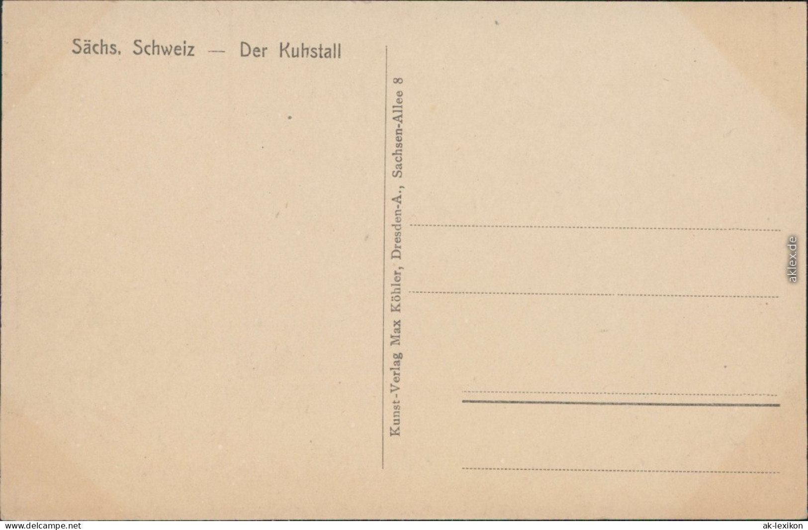 Ansichtskarte Kirnitzschtal Kuhstall, Himmelsleiter - Sächsische Schweiz 1914 - Kirnitzschtal