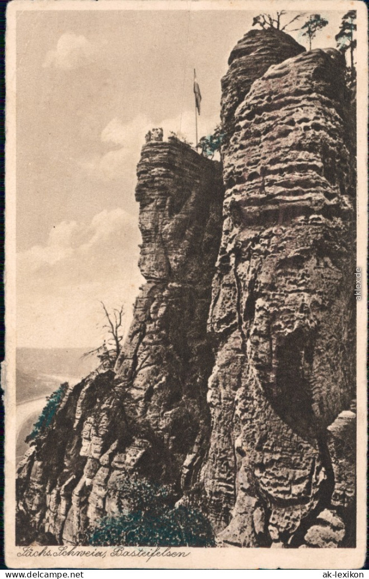 Ansichtskarte Rathen Basteifelsen 1940  - Rathen