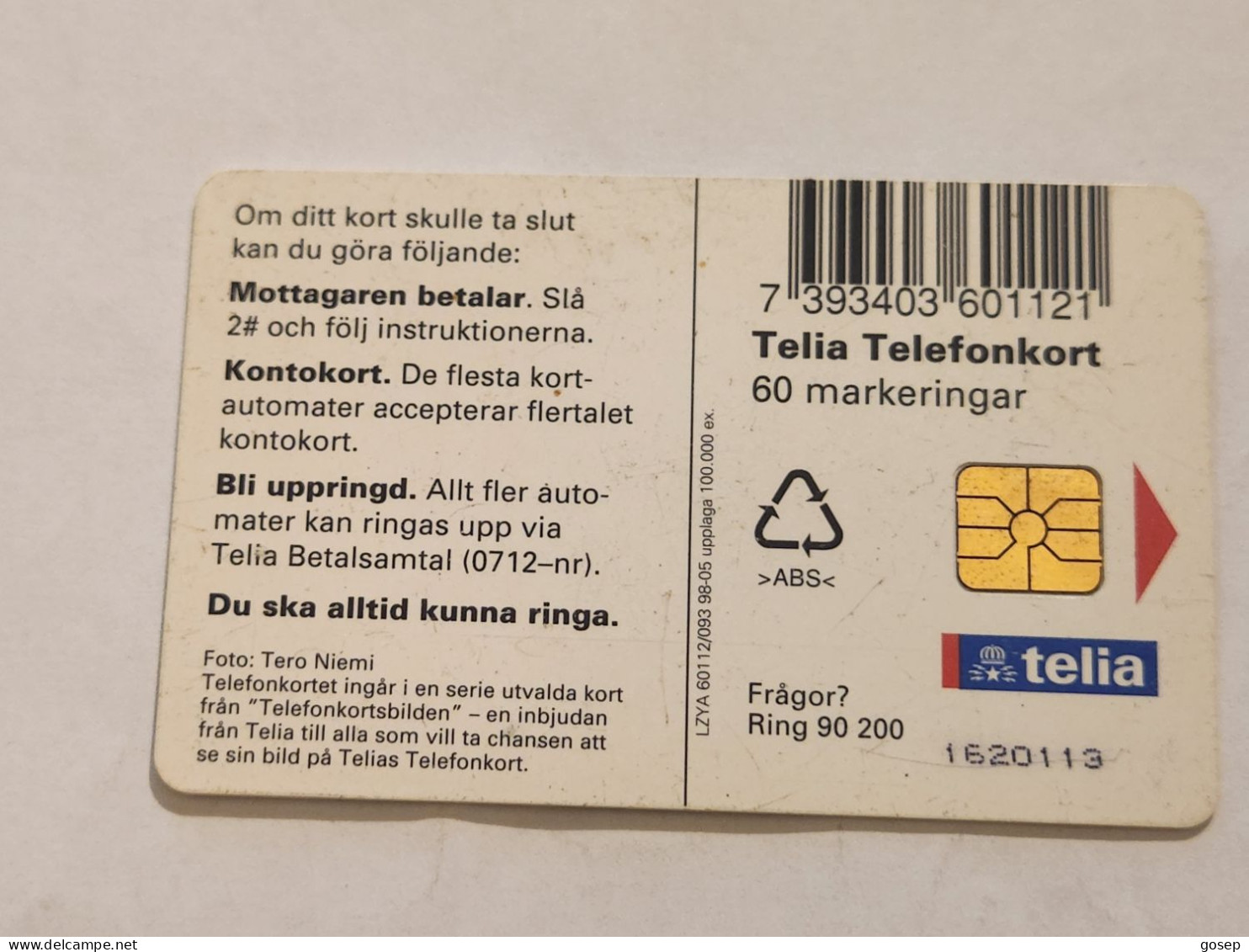 SWEDEN-(SE-TEL-060-0093)-Bird 21 Great -(25)(Telefonkort 60)(tirage-100.000)(1620113)-used Card+1card Prepiad Free - Svezia
