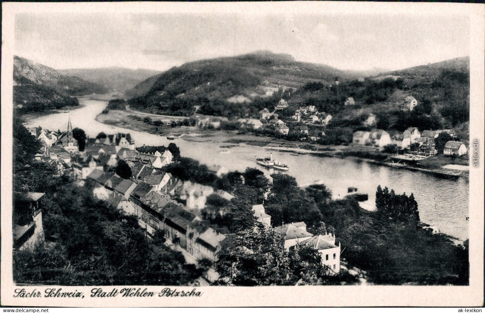 Ansichtskarte Wehlen Blick über Die Stadt 1955  - Wehlen