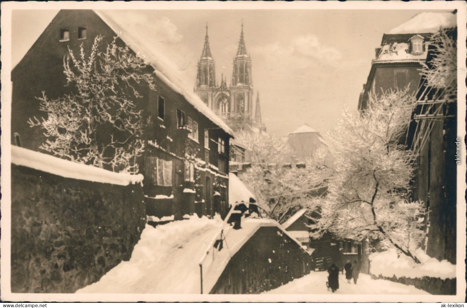 Ansichtskarte Meißen Hohlweg 1936  - Meissen