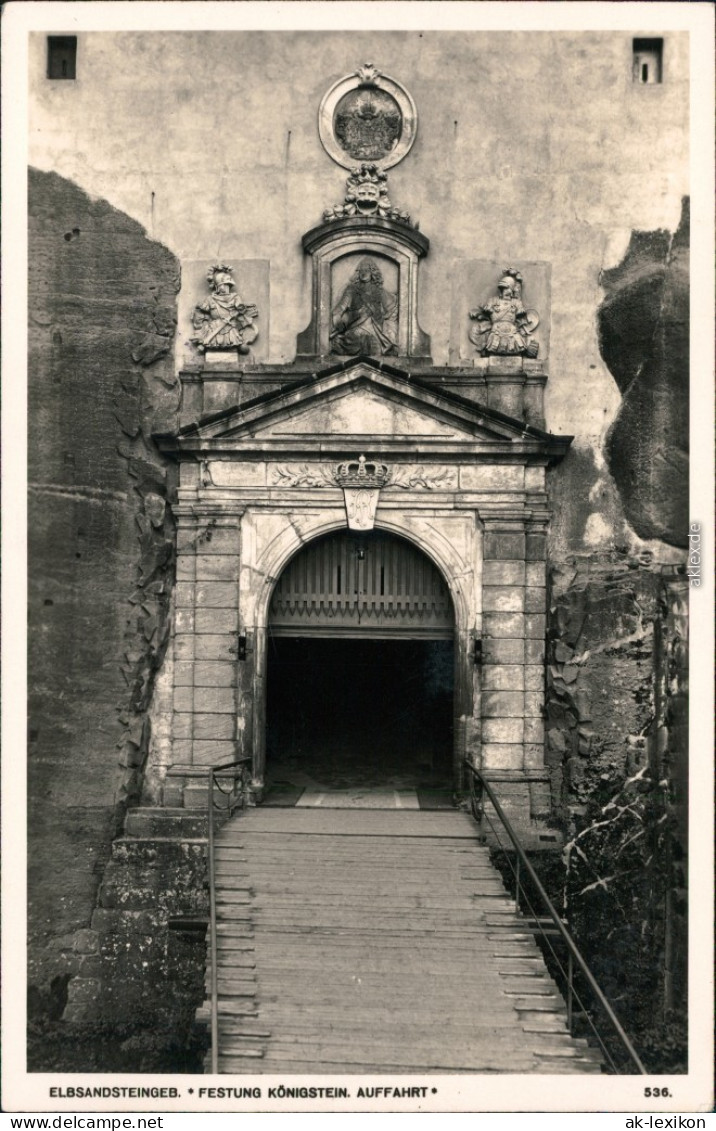 Königstein (Sächsische Schweiz) Auffahrt Festung Königstein 1932 - Königstein (Sächs. Schw.)