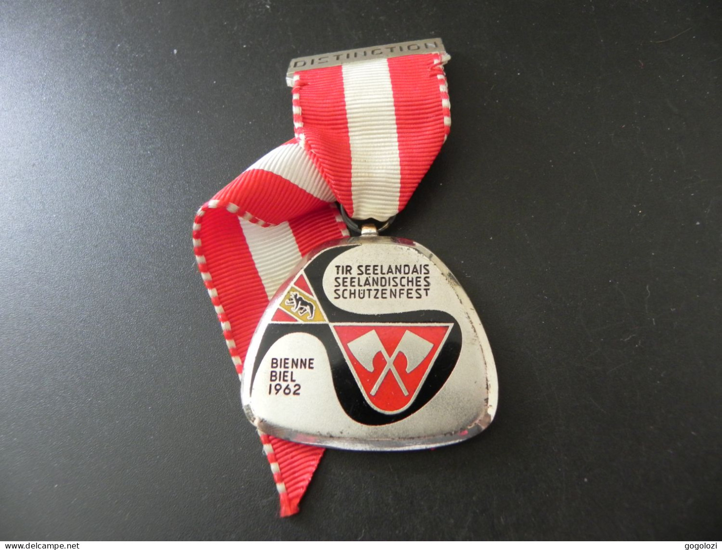 Shooting Medal - Medaille Suisse Switzerland - Distinction - Tir Seelandais Schützenfest Biel Bienne 1962 - Sonstige & Ohne Zuordnung