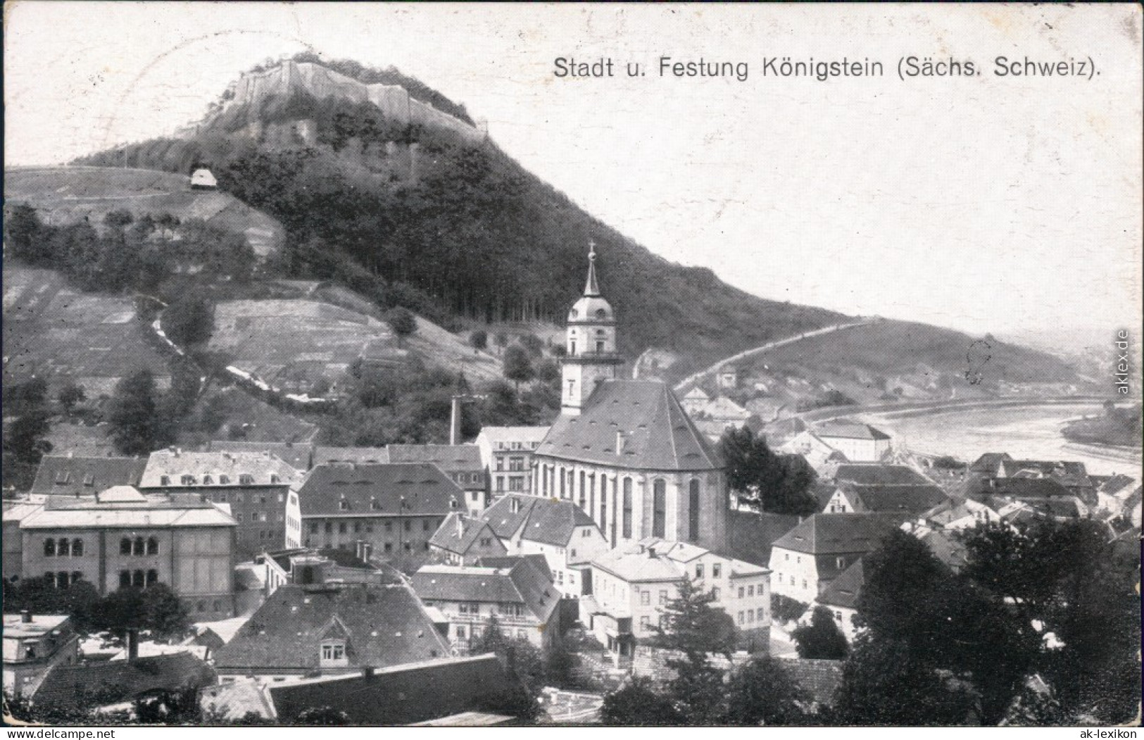 Königstein (Sächsische Schweiz) Festung Königstein Und Stadt Königstein 1936 - Koenigstein (Saechs. Schw.)