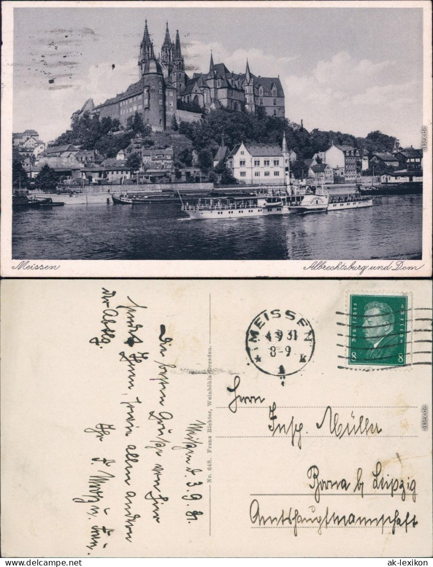 Ansichtskarte Meißen Schloss Albrechtsburgund Dom 1931 - Meissen