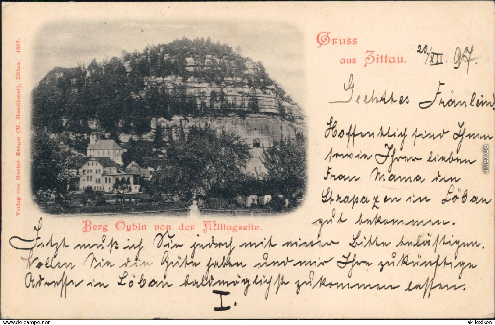 Oybin Berg Oybin Mit Berggasthof Oybin Und Burg/Klosterruine 1897 - Oybin