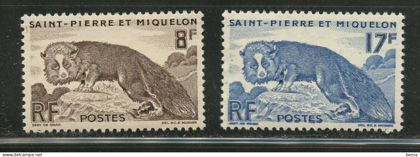 SAINT PIERRE ET MIQUELON PETAIN 345/346 RENARD LUXE NEUF SANS CHARNIERE - Unused Stamps