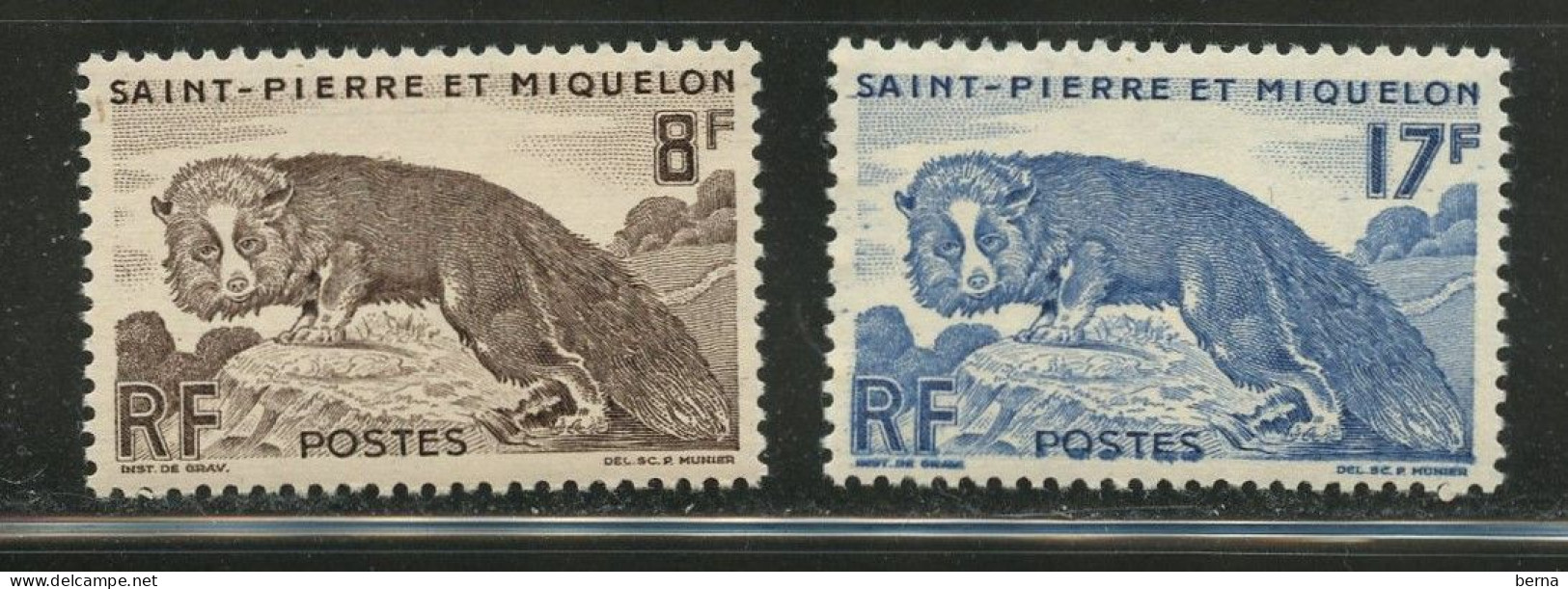 SAINT PIERRE ET MIQUELON PETAIN 345/346 RENARD LUXE NEUF SANS CHARNIERE - Ungebraucht