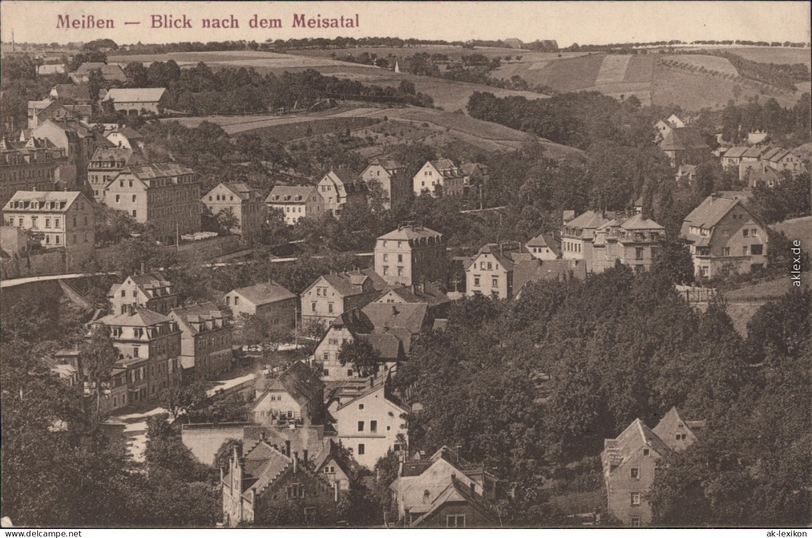 Ansichtskarte Meißen Blick Nach Dem Meisatal - Villen 1918 - Meissen