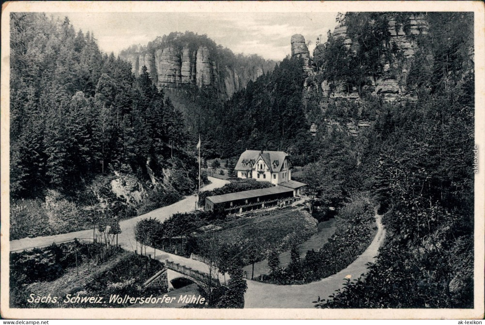 Ansichtskarte Polenz-Neustadt (Sachsen) Waltersdorfer Mühle 1936  - Neustadt