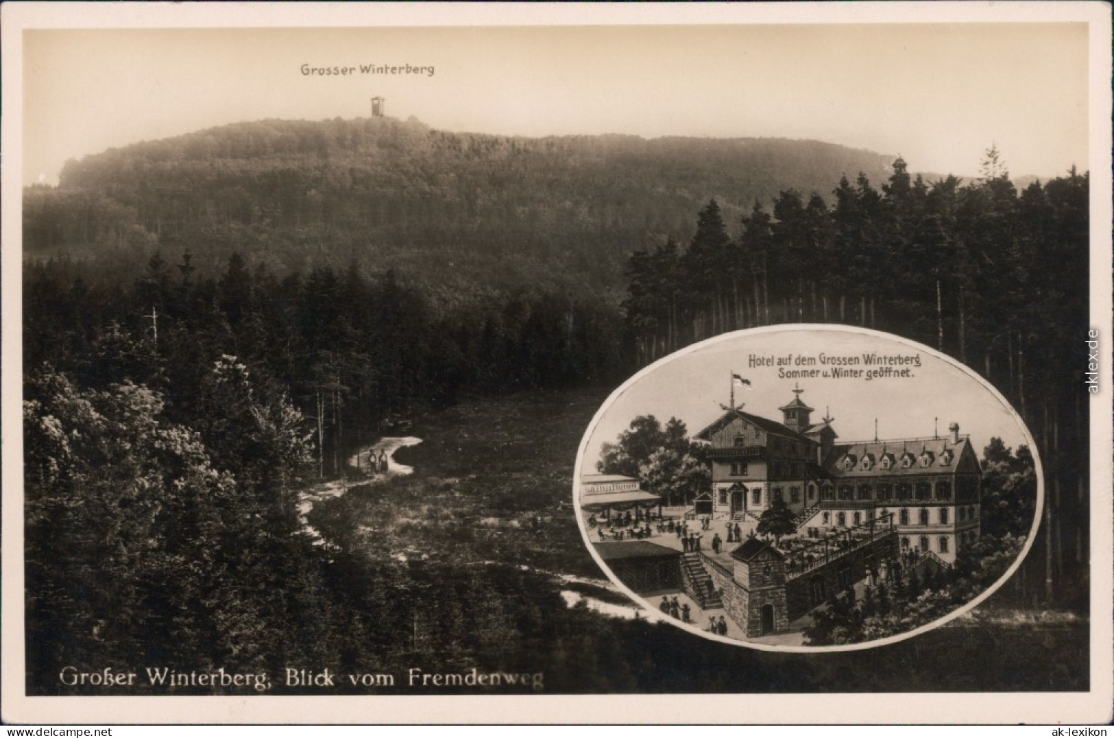 Ansichtskarte Schmilka Großer Winterberg - Restauration 1930  - Schmilka