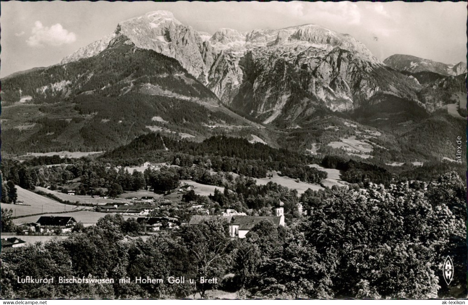 Ansichtskarte Bischofswiesen Panorama Mit Hohem Göll U. Brett 1964 - Bischofswiesen