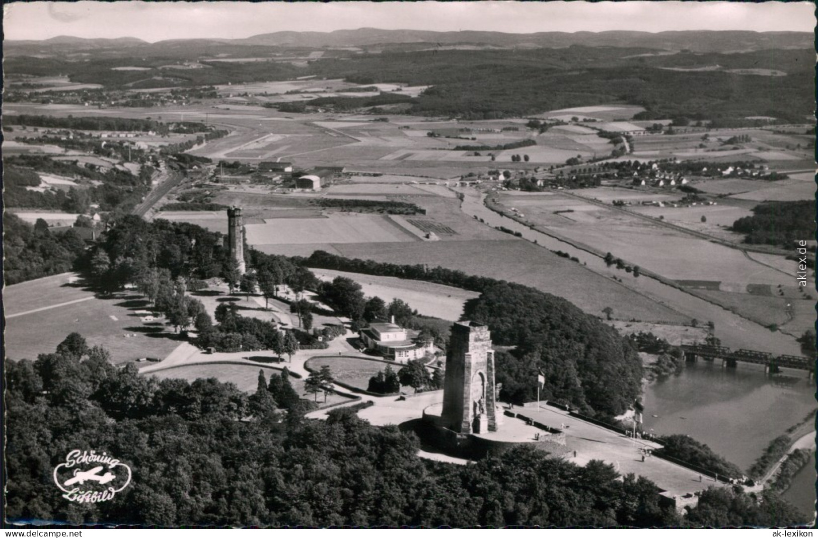 Ansichtskarte Syburg-Dortmund Hohensyburgdenkmal Mit Weitblick 1963 - Dortmund