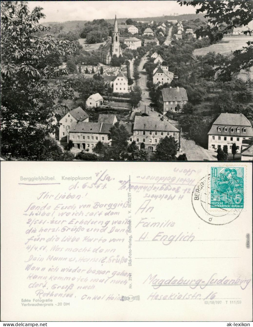 Ansichtskarte Bad Gottleuba-Berggießhübel Panoramablick 1959 - Bad Gottleuba-Berggiesshuebel