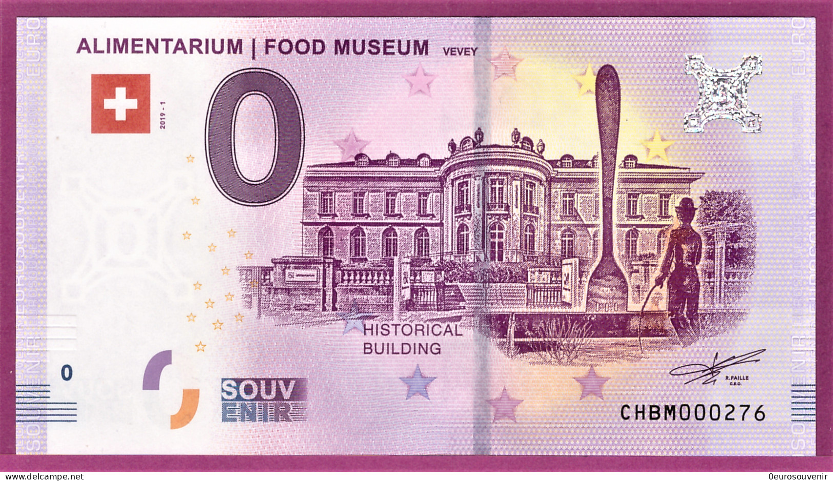 0-Euro CHBM 2019-1 ALIMENTARIUM I FOOD MUSEUM VEVEY S-7e - Privatentwürfe