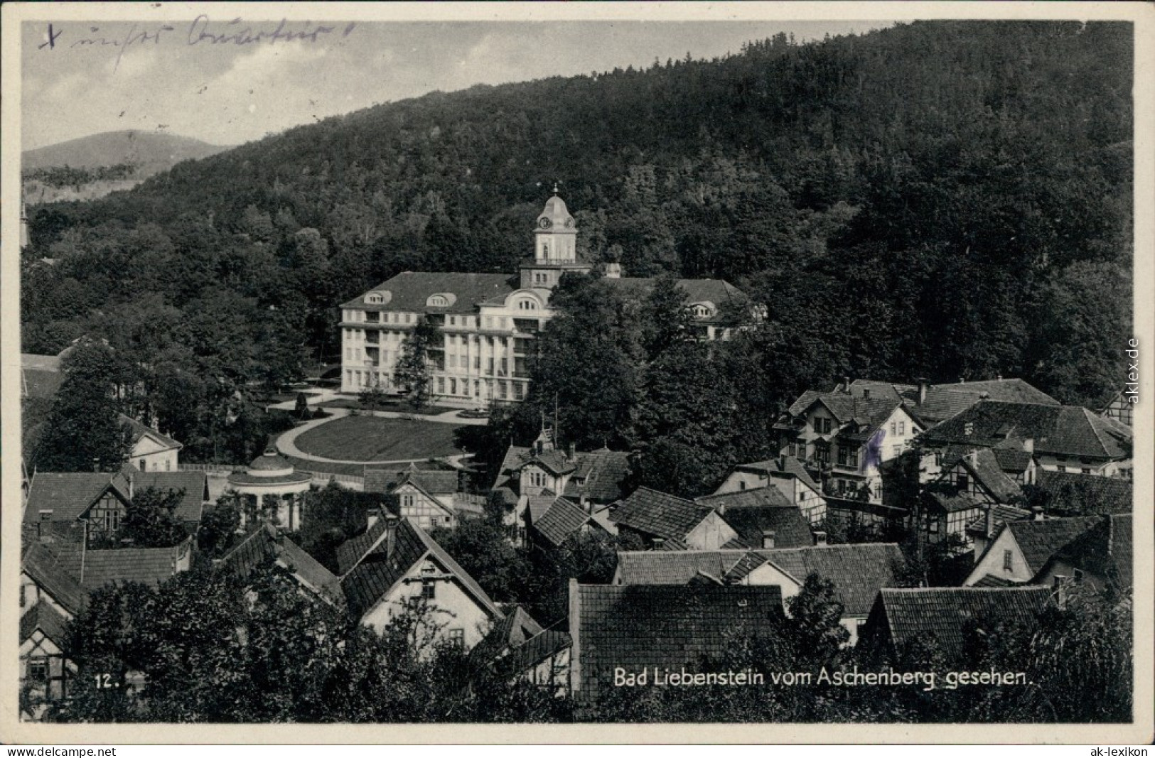 Ansichtskarte Ansichtskarte Bad Liebenstein Vom Aschenberg Gesehen 1932  - Bad Liebenstein