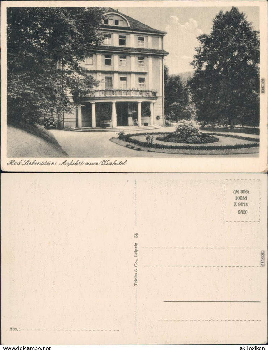 Ansichtskarte Bad Liebenstein Anfahrt Zum Kurhotel 1938  - Bad Liebenstein