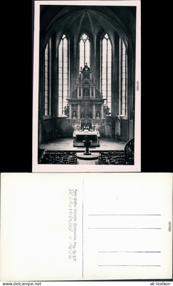 Ansichtskarte Eberswalde St. Maria-Magdalenenkirche - Altar 1955 - Eberswalde