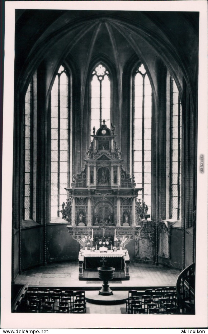 Ansichtskarte Eberswalde St. Maria-Magdalenenkirche - Altar 1955 - Eberswalde