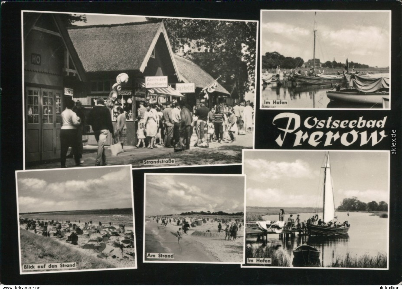 Ansichtskarte Prerow Strandstraße, Strand, Hafen 1966 - Seebad Prerow