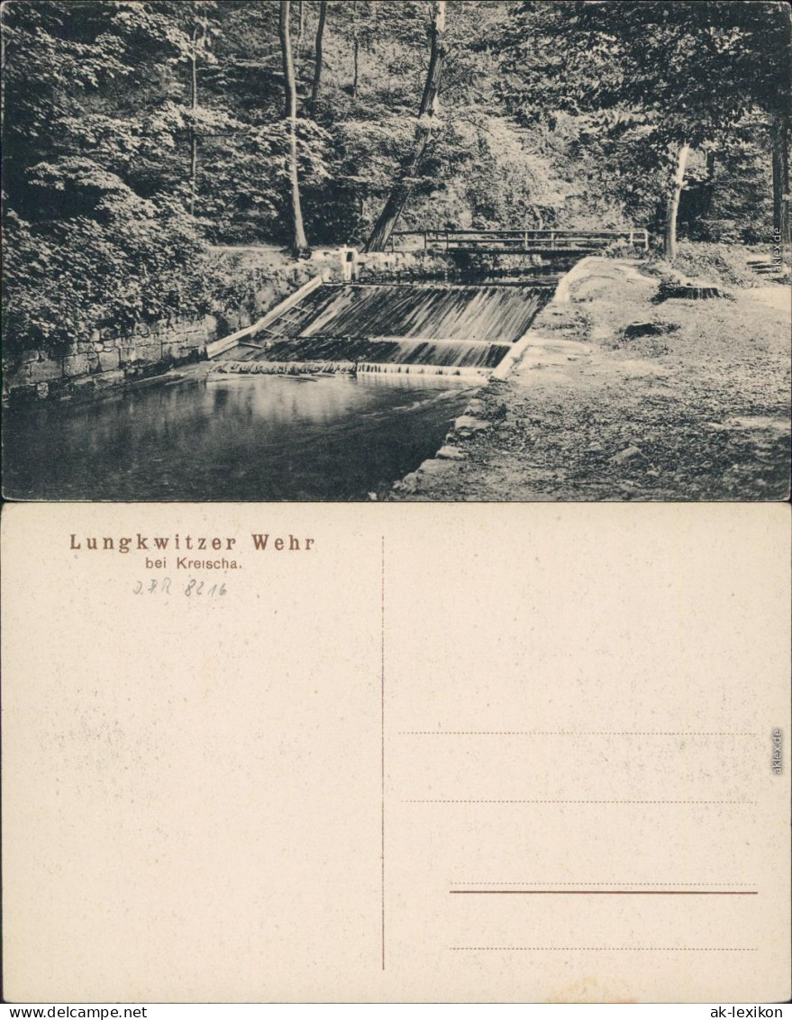 Ansichtskarte Kreischa Lungkwitzer Wehr 1914  - Kreischa