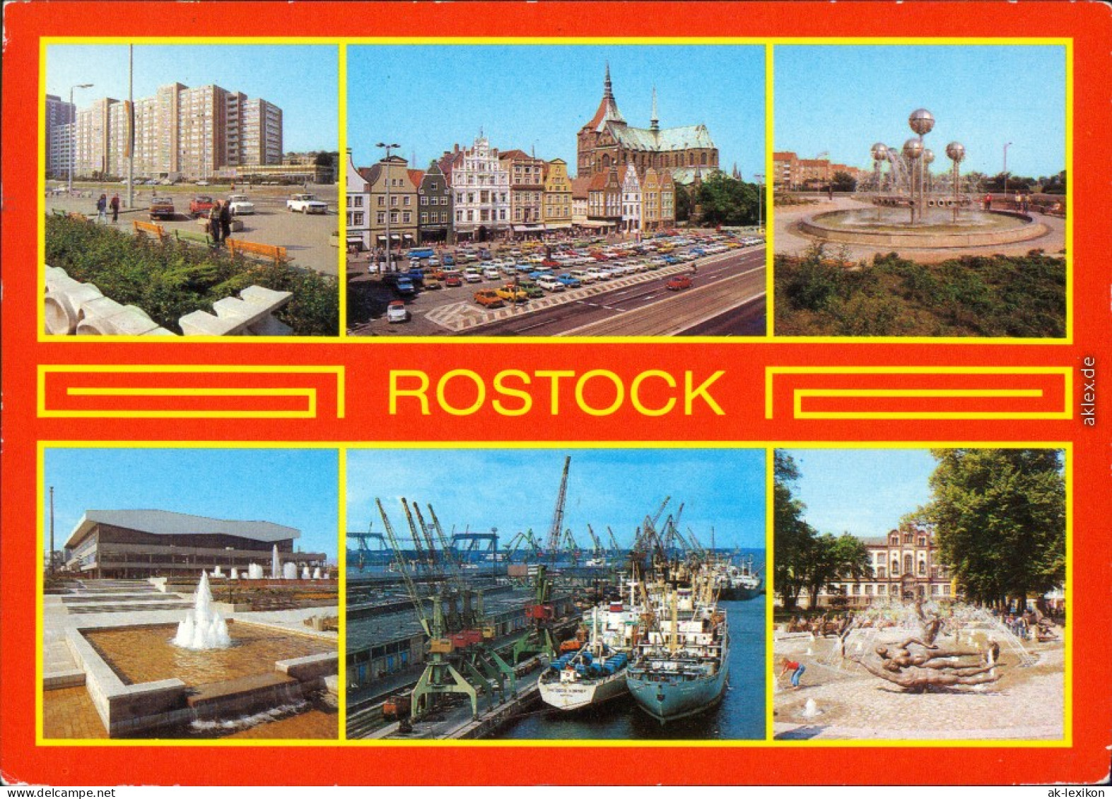 Ansichtskarte Rostock Wohnhochhaus Am Wilhelm-Pieck-Ring, Überseehafen, G1983 - Rostock